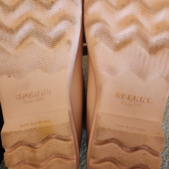 Sperry Cream Pink Boots Classic Style 5M - Picture 4 of 5